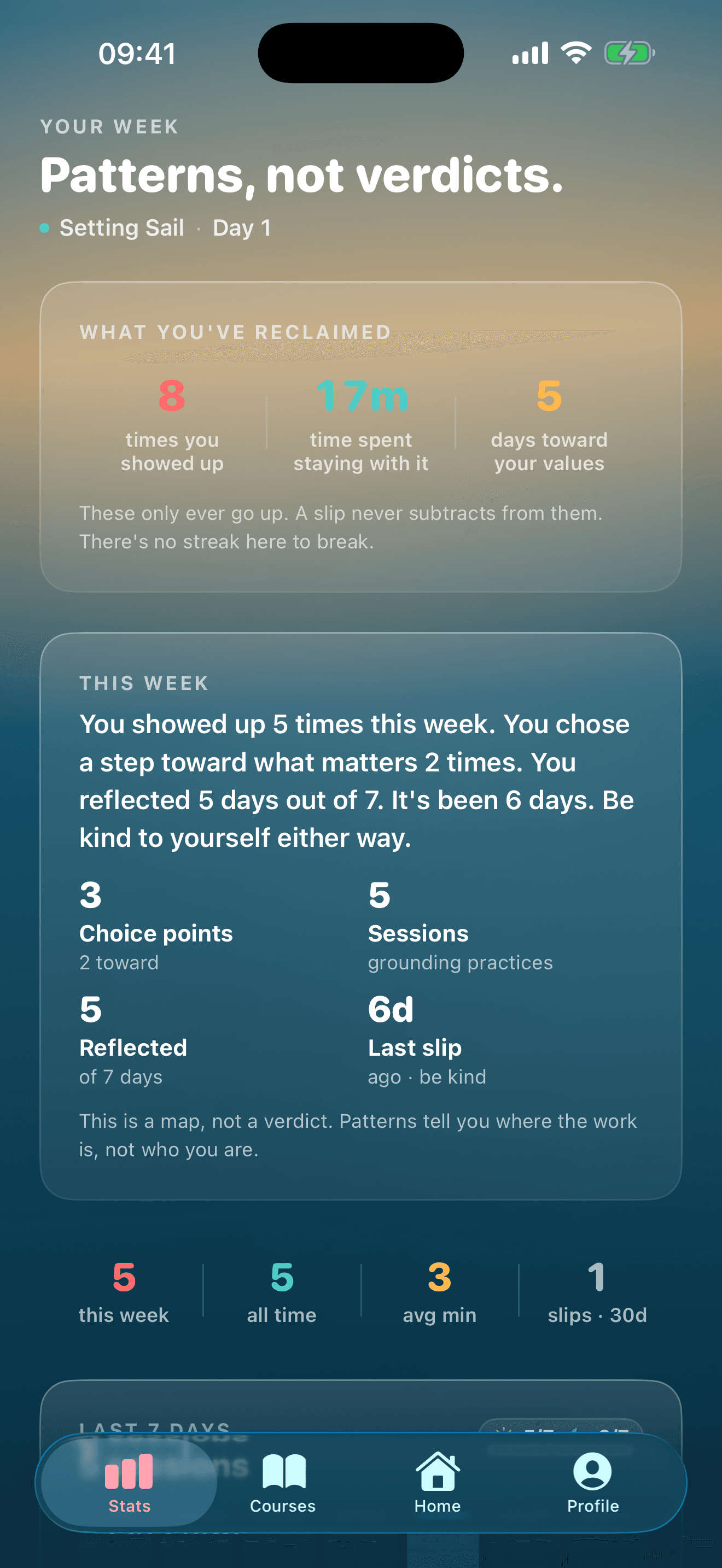 Your week in WithAnchor — patterns, not verdicts; progress that only adds up.